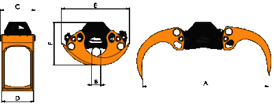 Грейфер (захват) для заготовки биоэнергетической древесины proG50E6