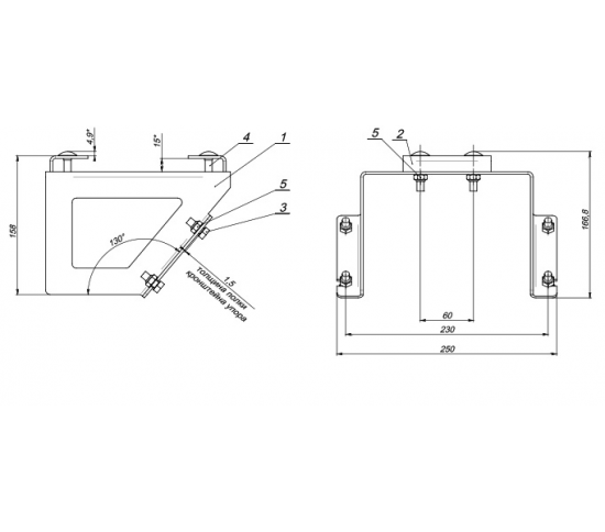 Кронштейн противооткатного башмака V-Trailer