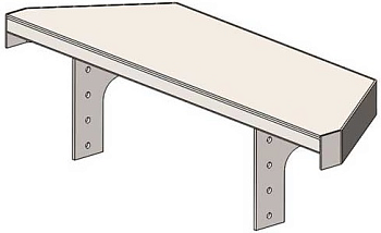 Защита кабины - козырек на щит (алюминиевая) V-Forest